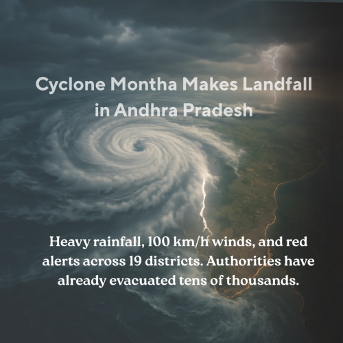 Cyclone Montha Makes Landfall in Andhra Pradesh