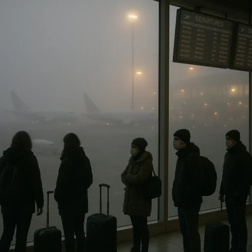 61 Flights Cancelled, Over 400 Delayed as Dense Smog Disrupts Delhi Air Traffic; Messi’s Plans Affected